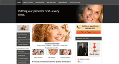 Desktop Screenshot of anaheimdentalcare.com