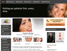 Tablet Screenshot of anaheimdentalcare.com